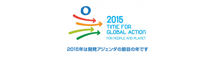 2015：グローバルな行動のとき　2015年は開発アジェンダの節目の年です