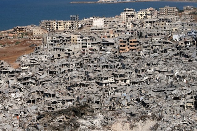 「ナハルアルバーリド・キャンプの破壊、レバノン」