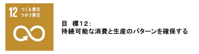 目標12：つくる責任つかう責任。持続可能な消費と生産のパターンを確保する