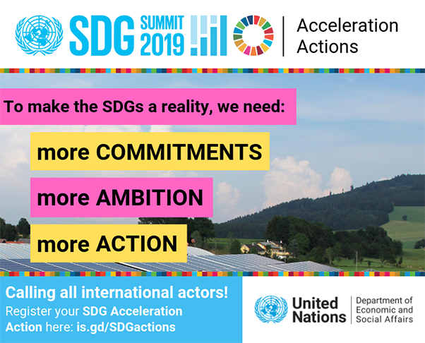 SDG SUMMIT 2019. Acceleration Actions
